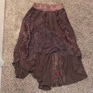 Free people maxi skirt with lace/crochet detailing